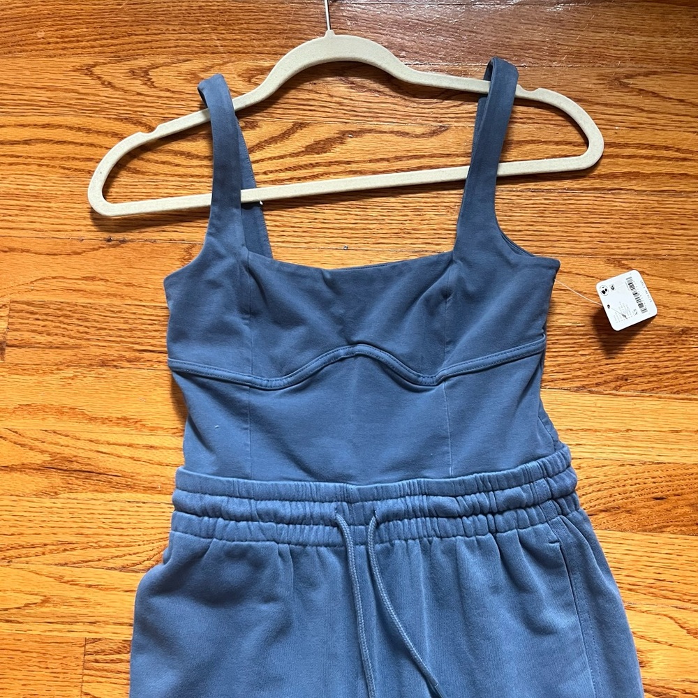 NWT XS Free People Movement Inbound Onesie Skyline/Misty Blue
